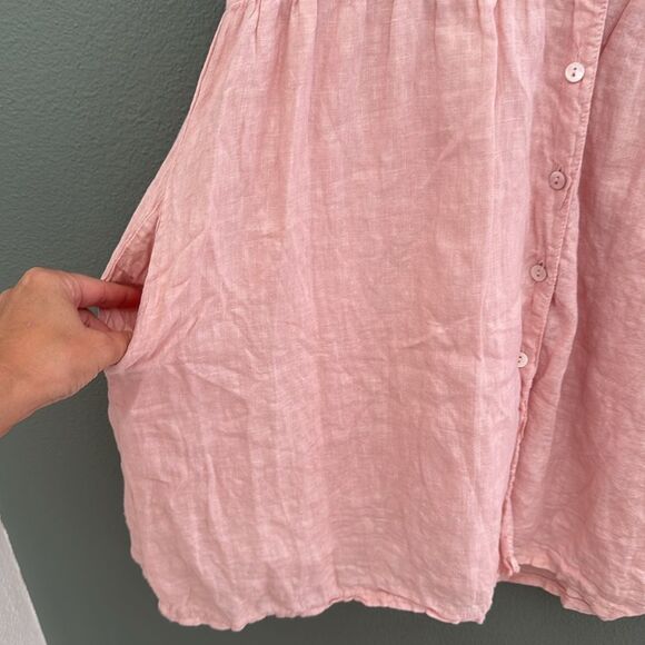 PRIV x Jillian Harris Hampton Linen Dress In Light Pink Size Small - Picture 4 of 10